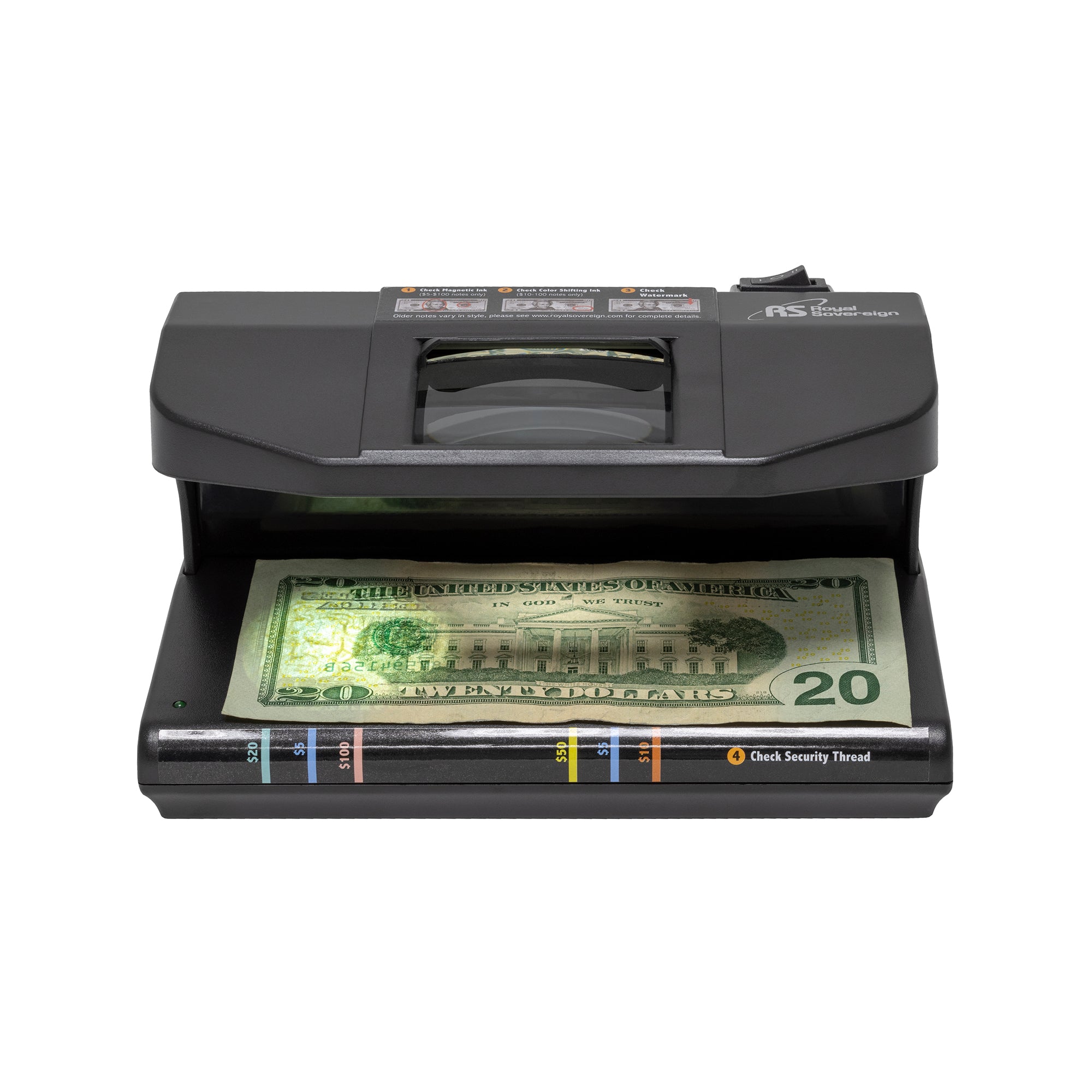 RCD-3000, 4 Way Counterfeit Detector, with Magnifying Lens