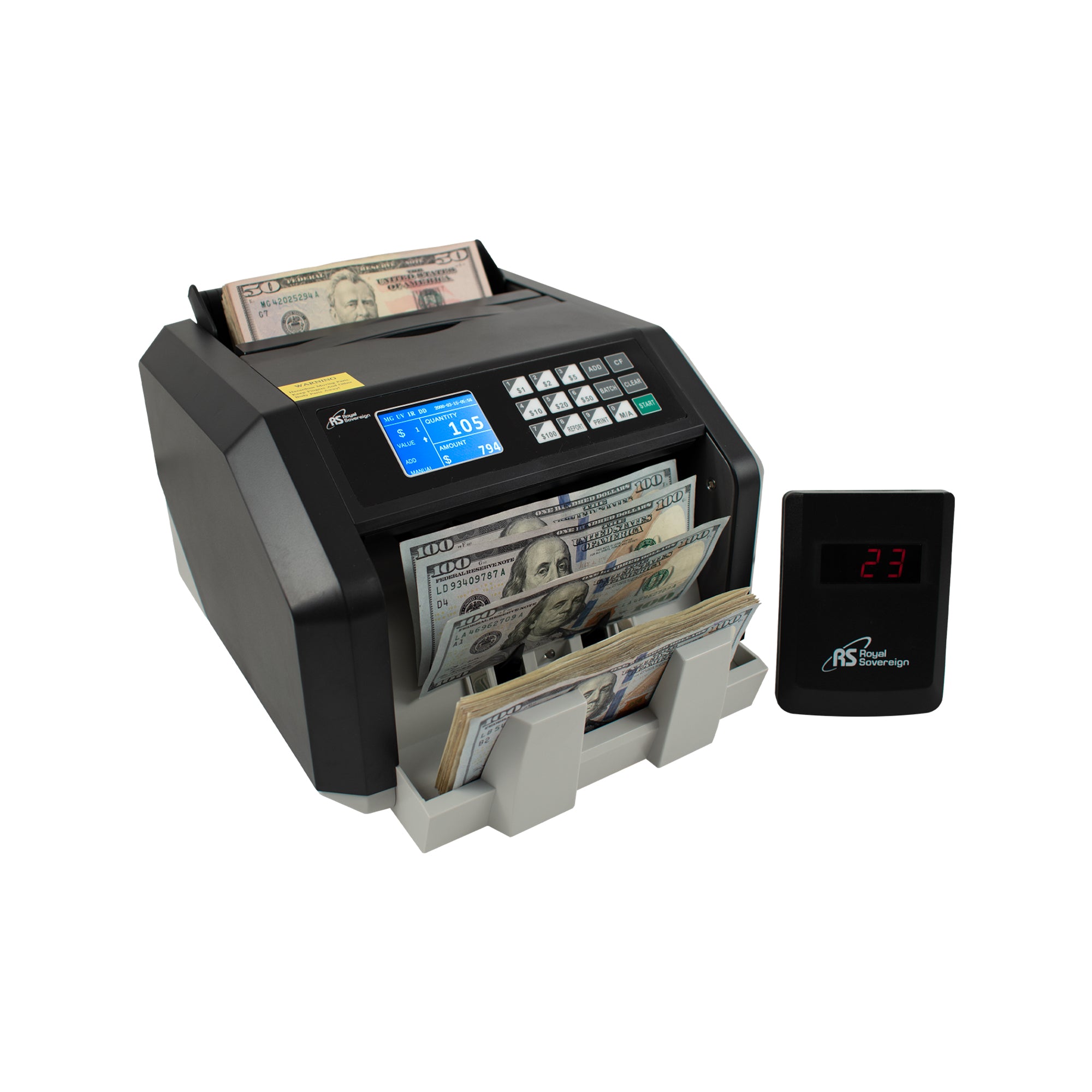 RBC-ES250, Bill Counter with Value Detection, Counterfeit Identification
