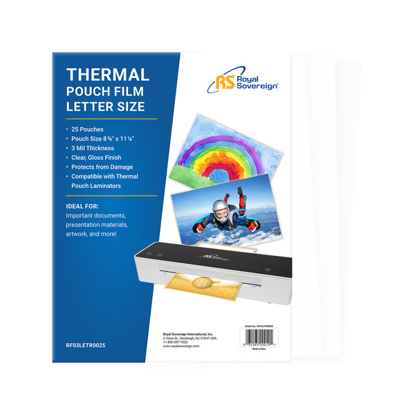 RF03LETR0025, Thermal Laminating Pouches, Letter Size
