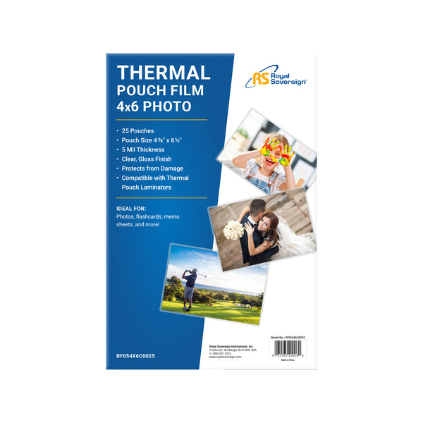 RF054X6C0025, Thermal Laminating Pouch Film, Photo Size