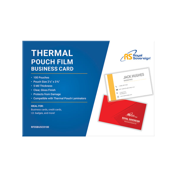 RF05BUSC0100, Thermal Laminating Pouch Film, Business Card Size