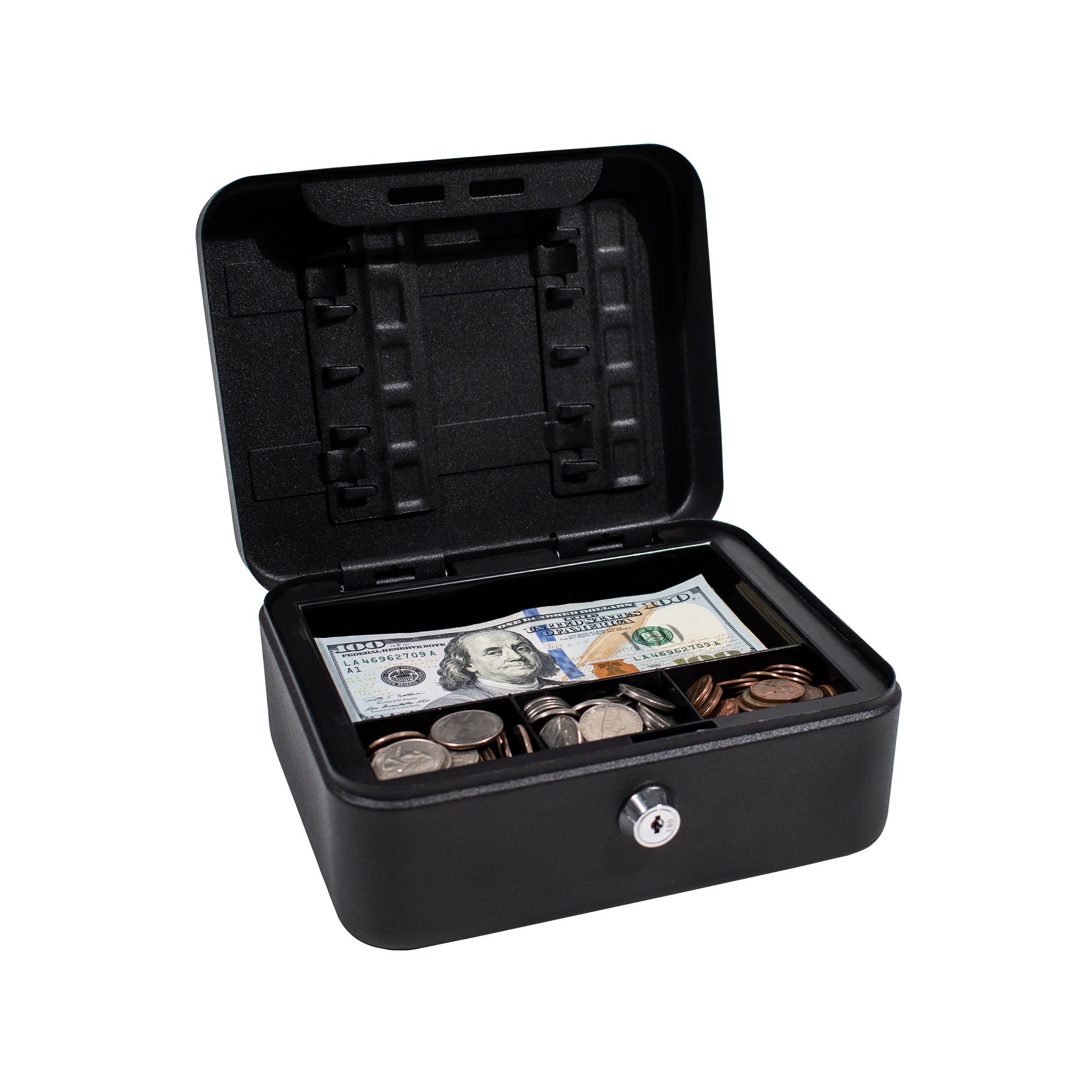 RSCB-100, Compact Cash Box, Key Ring Slots